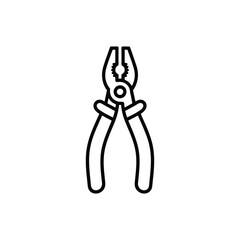 Simple line drawing of combination pliers tool