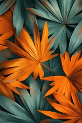 Fototapeta premium Close-up of vibrant tropical leaves