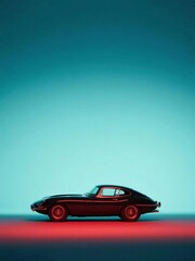 Classic Vintage Car with Retro Lighting — Minimalist Automotive Photography