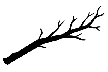 Bare Tree Branch Silhouette