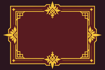 Decorative Maroon Background Frame