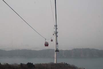cable car in the mountains