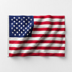 Obraz premium American flag isolated on white made with generative AI