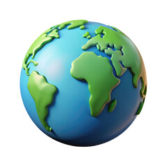 Naklejka premium earth globe on white background