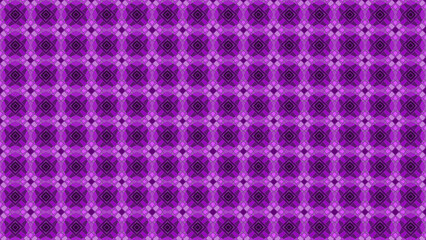 A purple background with a geometric pattern of circles and squares in varying shades of purple color