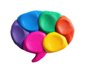 Creative brainstorming session office visual imagination sparks ideas isolated on transparent background, png