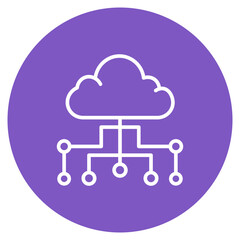 Cloud Network icon vector image. Can be used for Seo and Web.