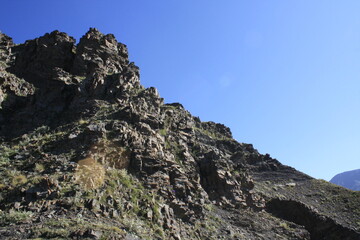 mountain landscape with blue sky