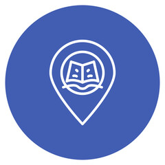 Library Location icon vector image. Can be used for Online Education.
