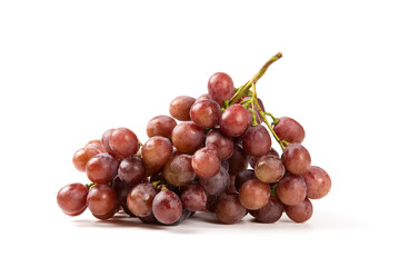 Obraz premium sweet red grapes isolated on white background.