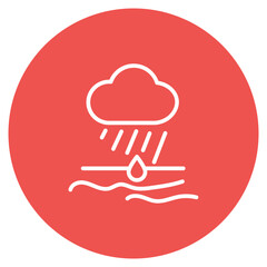 Heavy Rain icon vector image. Can be used for Natural Disaster.
