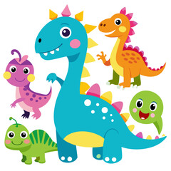 Fototapeta premium set of funny cartoon animals