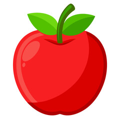 red apple isolated on white