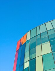 Colorful Geometric Glass Building Facade