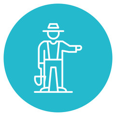 Farmer icon vector image. Can be used for Women.