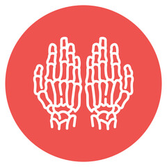 Metacarpals icon vector image. Can be used for Human Anatomy.