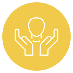 Self Acceptance icon vector image. Can be used for Personality Traits.