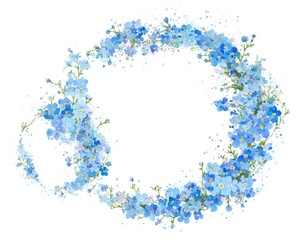 Obraz premium Delicate forget-me-nots wreath