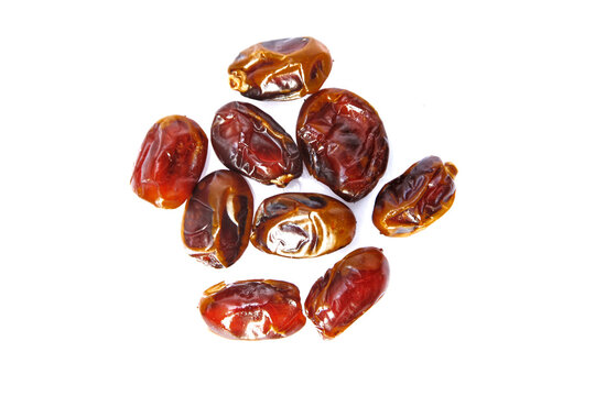 Ripe tamarind or Tamarindus indica fruit on white background