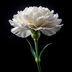 Fototapeta premium white chrysanthemum isolated on black