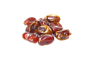 Ripe tamarind or Tamarindus indica fruit on white background