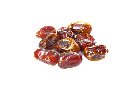 Ripe tamarind or Tamarindus indica fruit on white background
