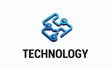 Digital sphere global link technology logo concept design. 3D three dimensional style. Symbol graphic template Abstract geometric pattern