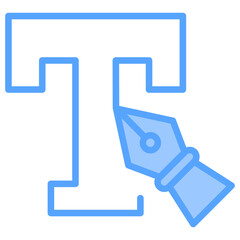 Text Blue Icon