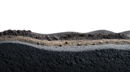 Stratigraphic Layers: A cross-section image of geological layers, each with unique textures and colors, creates a stunning view of the earth's composition.