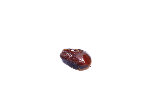 Ripe tamarind or Tamarindus indica fruit on white background