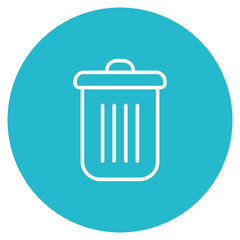 Trash Can icon vector image. Can be used for Earth Day.