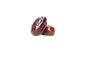 Ripe tamarind or Tamarindus indica fruit on white background