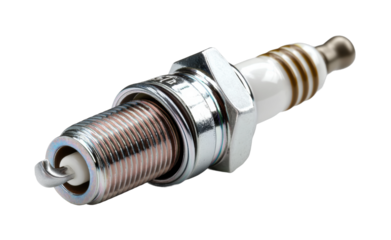 Inspecting spark plug performance in automotive engine maintenance workshop technical isolated on transparent background, png