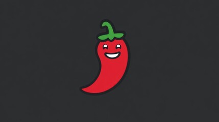 Cute chili pepper cartoon graphic design.