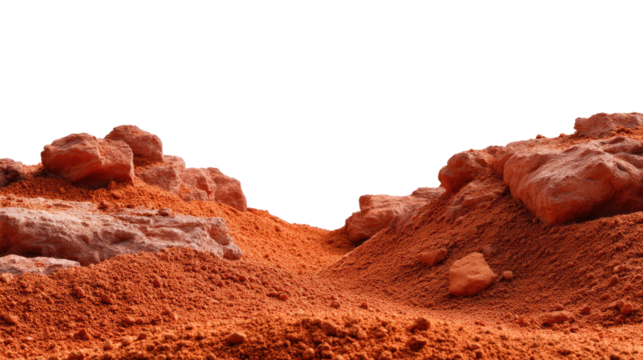 Mars Landscape: Capturing the essence of the red planet, this landscape features a realistic terrain of rust-colored rocks and soil. The scene, with its rugged texture and earthy tones.