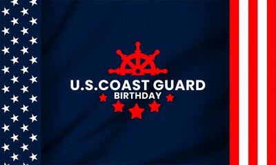 U.S. Coast Guard Birthday Design concept , vektor background banner
