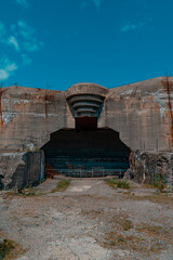 Bunker entrance in Vestagdermuseet in Kristiansand in Norge