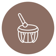 Traditional Drums icon vector image. Can be used for Festa Junina.