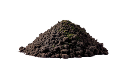 Earth's Foundation: A close-up view of fertile soil, showcasing its rich, dark texture and earthy essence, symbolizing growth and the nurturing potential of the land.