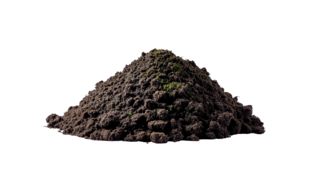 Earth's Foundation: A close-up view of fertile soil, showcasing its rich, dark texture and earthy essence, symbolizing growth and the nurturing potential of the land.
