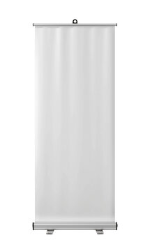 Blank roller banner mockup isolated on transparent background. Billboard and Presentation concept
