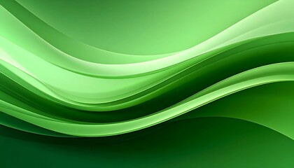 Fototapeta premium Abstract green wave background with varying shades and smooth curves