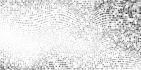 Abstract dotted halftone gradient texture. Vanishing polka dot background simple