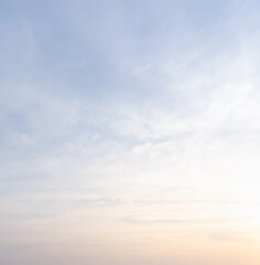 Beautiful morning or evening blue and orange sky with cloudy while sunsets or sunrises taken at the sea used as natural background texture
