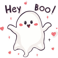  Halloween ghost- Hey Boo!