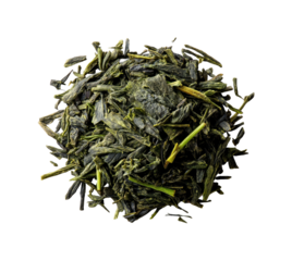 Brewing green tea leaves home kitchen food preparation cozy atmosphere view wellness isolated on transparent background, png