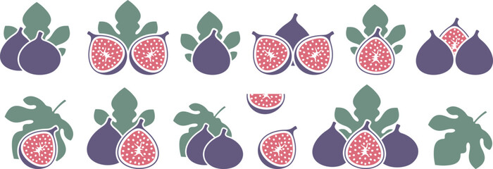 Fig logo. Isolated fig on white background