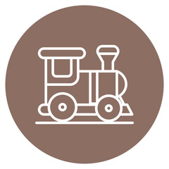 Toy Train icon vector image. Can be used for Baby Shower.