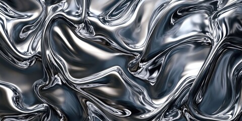 Abstract metallic liquid flow