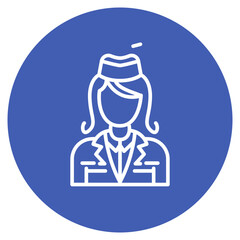 Flight Attendant icon vector image. Can be used for Diversity.